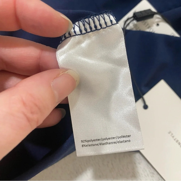 H Halston Wide Leg Ankle Stretch Ankle Pants Navy Blue L - Picture 5 of 7